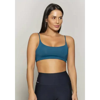 Top Rolamoça Run More Basic Essencial Azul - 04408-AZ13