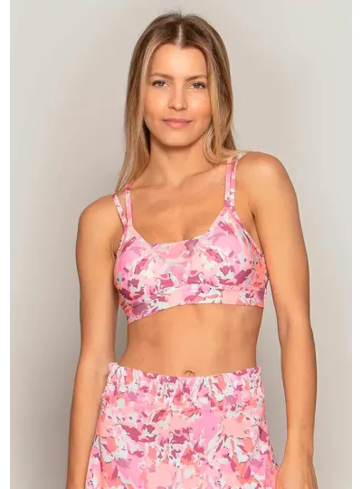 Top Rolamoça Run More Beach Tennis Estampado - 04466-SBF068
