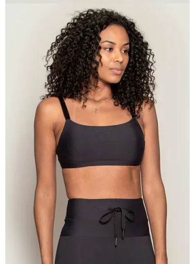 Top Rolamoça Run More Sutiã Esportivo Life Green Preto - 04464-PT