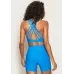 Top Rolamoça Run More Tiras Nas Costas Essencial Azul - 04370-AZ03