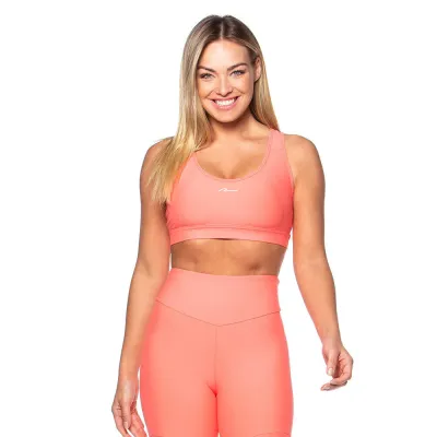Top Rolamoça Run More Tiras Nas Costas Essencial Laranja - 04370-LJ07