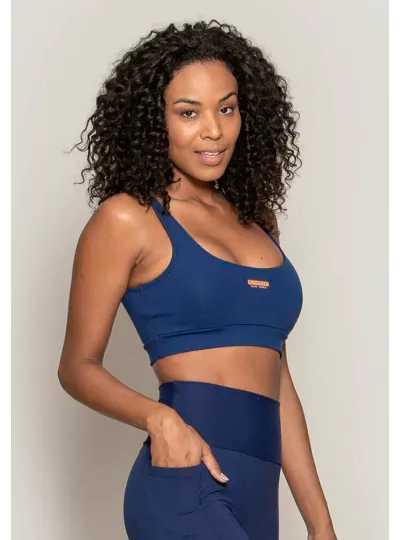 Top Rolamoça Runmore Basic Power Fit Azul - 04446-AZ02LJ15