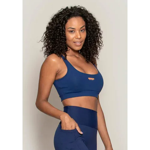 Top Rolamoça Runmore Basic Power Fit Azul - 04446-AZ02LJ15
