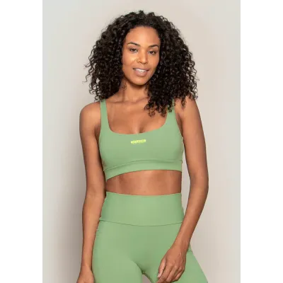 Top Rolamoça Runmore Basic Power Fit Verde - 04446-VD25VD11