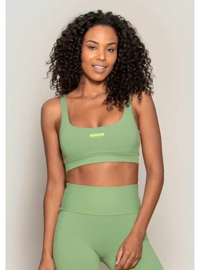 Top Rolamoça Runmore Basic Power Fit Verde - 04446-VD25VD11