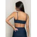Top Rolamoça Runmore Faixa Com Alças Compression Azul - 04514-AZ21