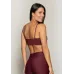 Top Rolamoça Runmore Faixa Com Alças Compression Bordo - 04514-BD03