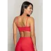 Top Rolamoça Runmore Faixa Com Alças Compression Vermelho - 04514-VM01