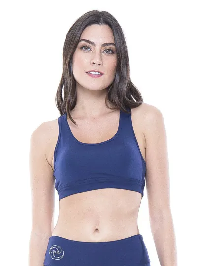 Top Rolamoça Supplex Azul Marinho - 04285-AZ02