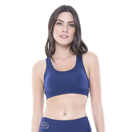 Top Rolamoça Supplex Azul Marinho - 04285-AZ02