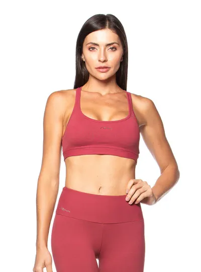 Top Rolamoça Supplex Essencial Power Fit Bordo - 04374-BD05