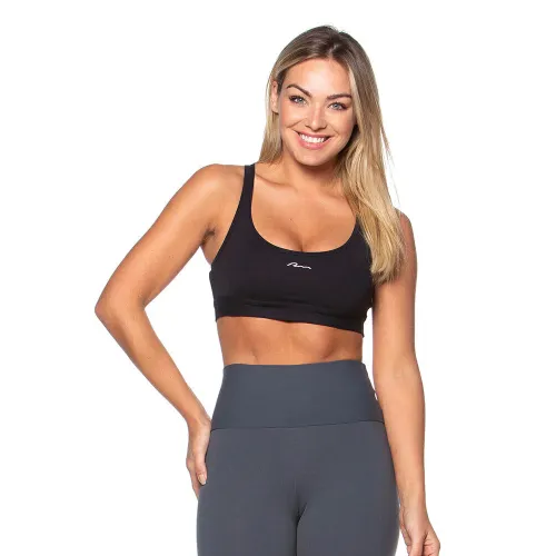 Top Rolamoça Supplex Essencial Power Fit Preto - 04374-PT