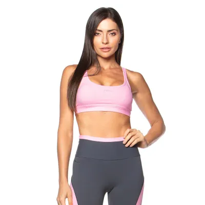 Top Rolamoça Supplex Essencial Power Fit Rosa - 04374-RS25