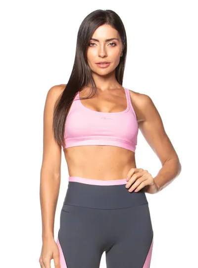Top Rolamoça Supplex Essencial Power Fit Rosa - 04374-RS25