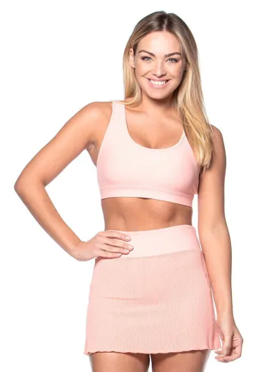 Top Rolamoça Run More Tiras Nas Costas Essencial Rosa - 04370-RS34