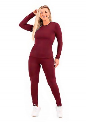 Blusa Térmica EDC Peluciada Light (Segunda Pele) - 70070 Bordo