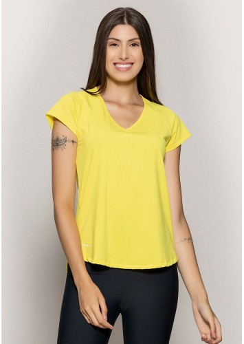 Blusa Alongada Rolamoça Runmore New Trip Amarela - 01454-AM17