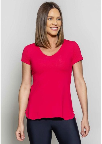 Blusa Alongada Rolamoça Run More New Trip Rosa - 01517-RS07