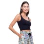 Blusa Cropped Rolamoça Run More Franzida Collab Green - 01519-PT