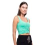 Blusa Cropped Rolamoça Run More Franzida Collab Green - 01519-VD49