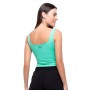 Blusa Cropped Rolamoça Run More Franzida Collab Green - 01519-VD49