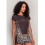 Blusa Rolamoça Run More Estampada Beach Tennis - 01552-SBF071B