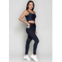 Calça Legging Rolamoça Runmore Emana Cós Alto Com Bolso Preta - 06548-PT