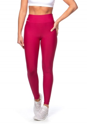 Calça Legging Rolamoça Run More Compression Com Bolso Roxo - 06549-RX19