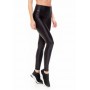 Calça Legging Rolamoça Runmore Cintura Alta Jacquard Preta - 06590-PT