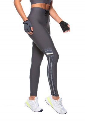 Calça Legging Rolamoça Run More Cintura Alta Compression Cinza - 06613-CZ25SB966