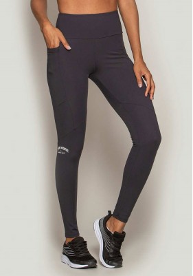 Calça Legging Rolamoça Runmore Dual Fit Com Bolsinho Preta - 06675-PTBC