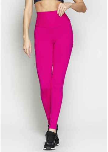 Calça Legging Rolamoça Runmore Cós Alto Power Fit Rosa - 06686-RS07