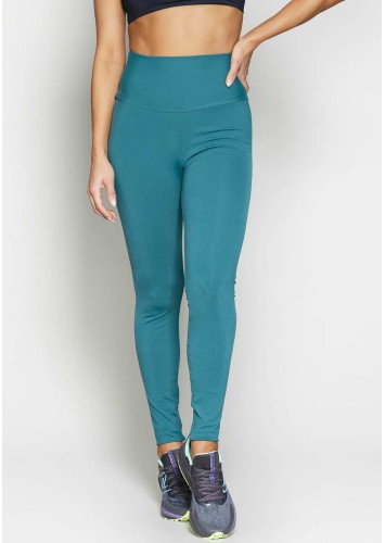 Calça Legging Rolamoça Runmore Cós Alto Power Fit Verde - 06686-VD12