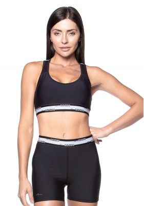 Top Rolamoça Run More Compression Preto - 04402-PT