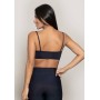 Top Rolamoça Runmore Faixa Com Alças Compression Preto - 04514-PT